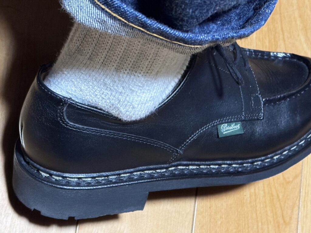 履き口付近の当たり部位の変化