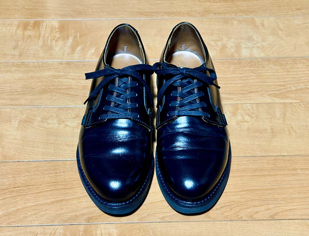 レッドウイング ポストマン101 正面 ワークシューズ 丸み デザイン比較