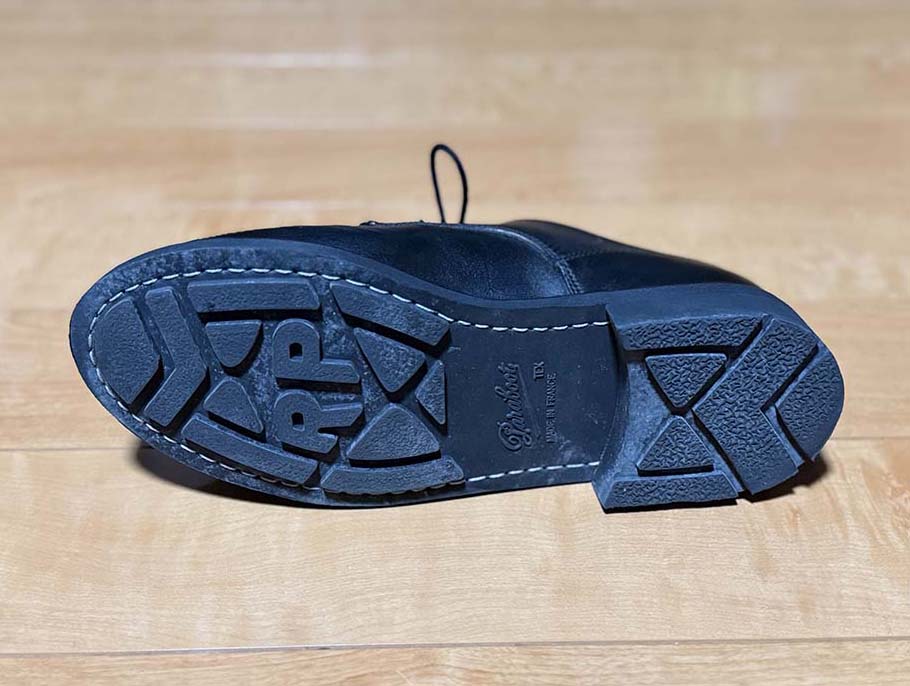 パラブーツ シャンボード ソール裏 自社ラバーソール ノルウェイジャン製法 雨 走行性