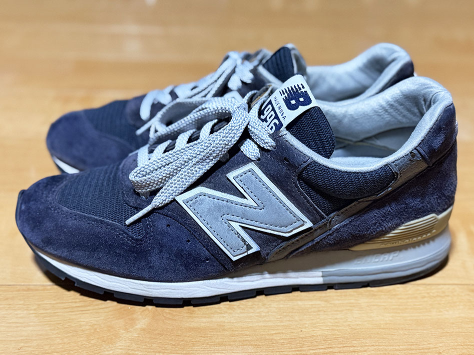 ニューバランスM996のサイドシルエット