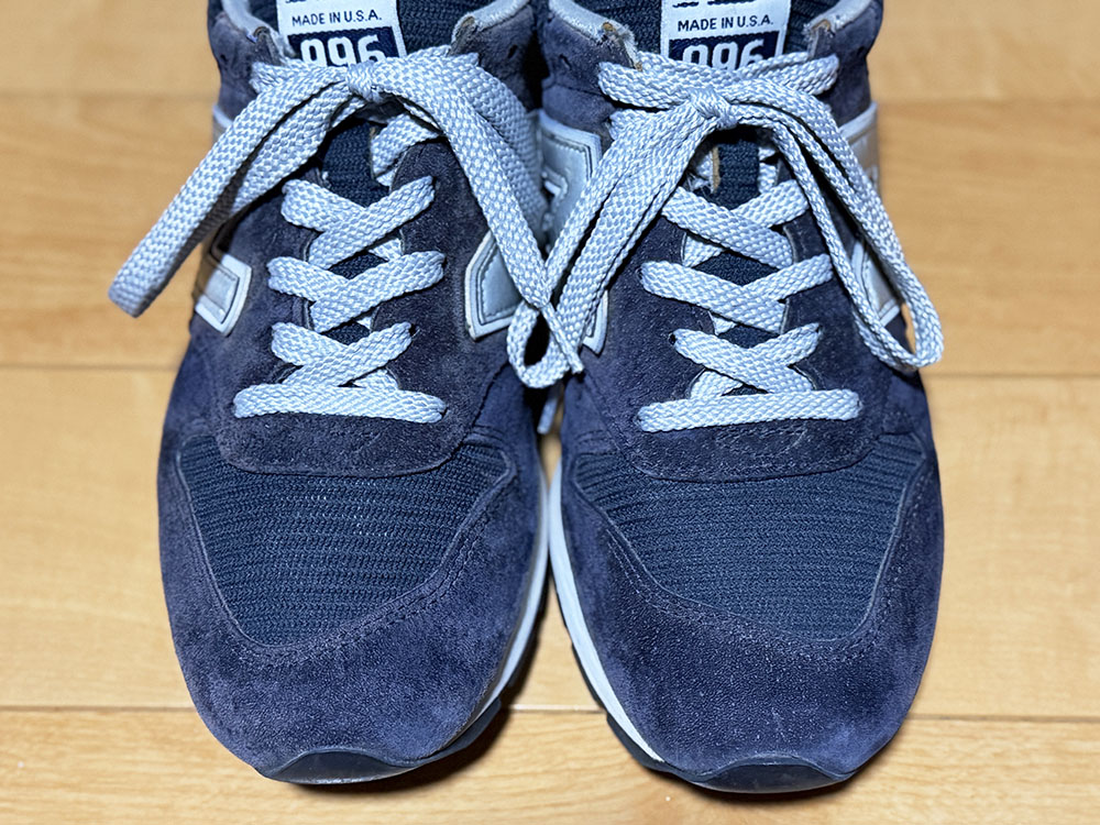 ニューバランスM996のつま先の形状